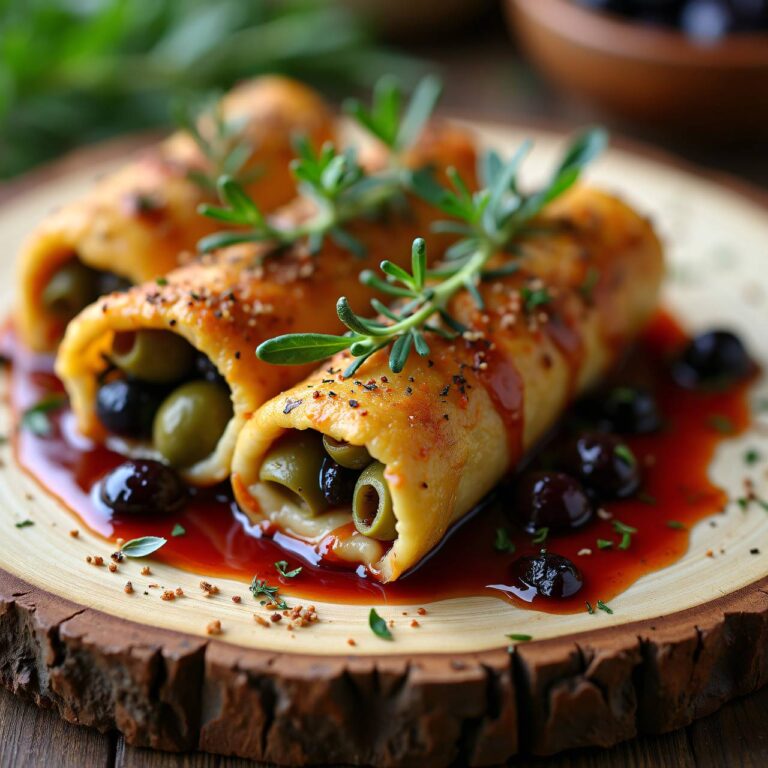Oliven-Kalbsröllchen Rezept