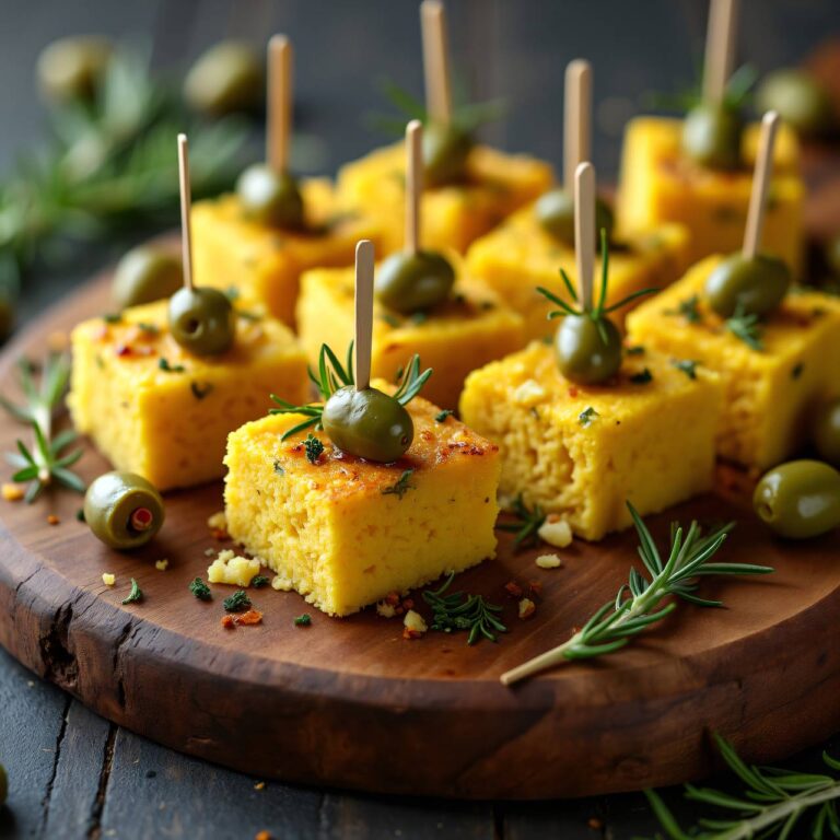 Oliven-Polenta-Würfel Rezept