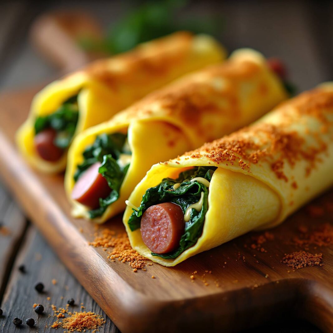 Omeletten-Hot-Dogs Rezept Omeletten-Hot-Dogs Rezept