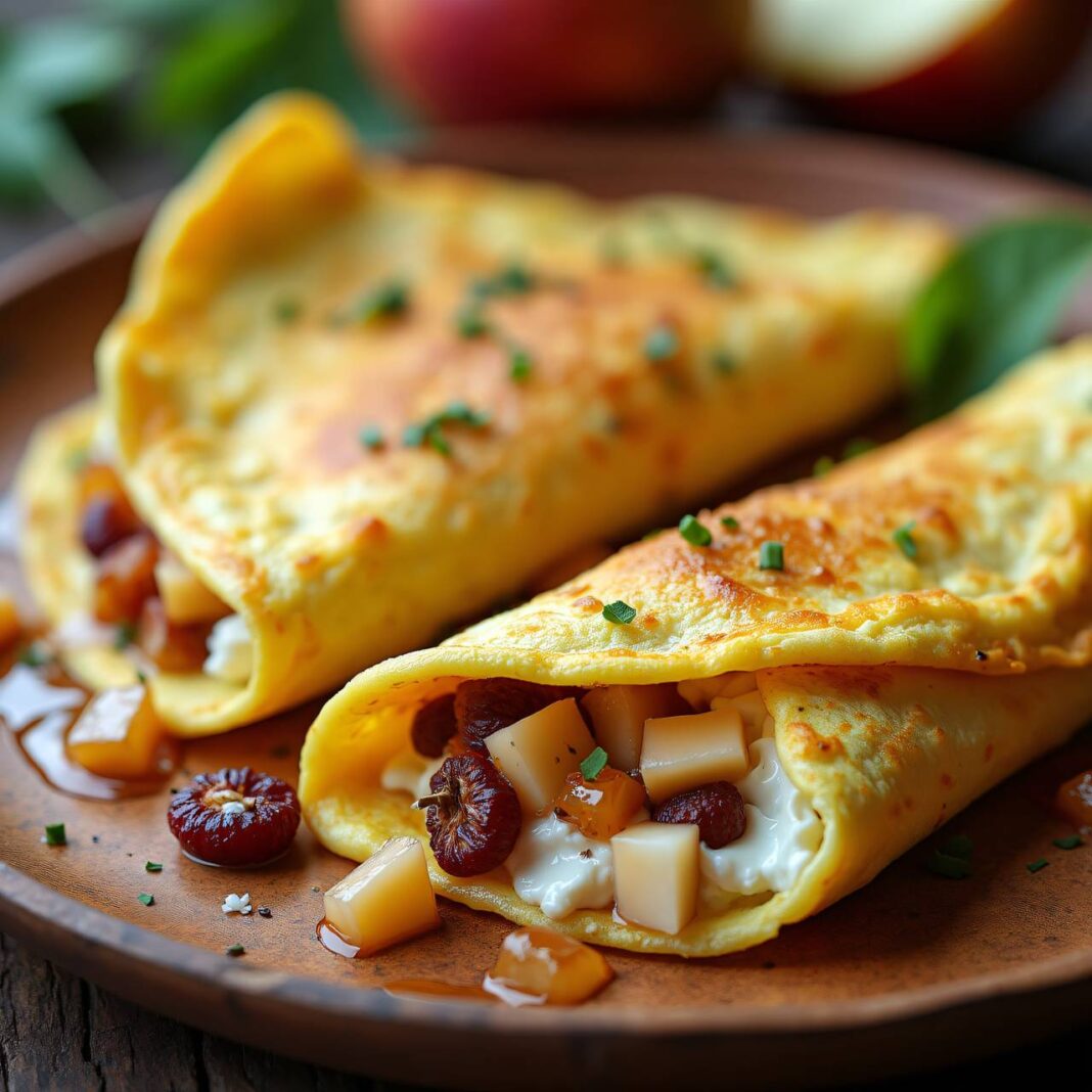 Omeletten mit Birnen-Quark-Füllung Rezept Omeletten mit Birnen-Quark-Füllung Rezept