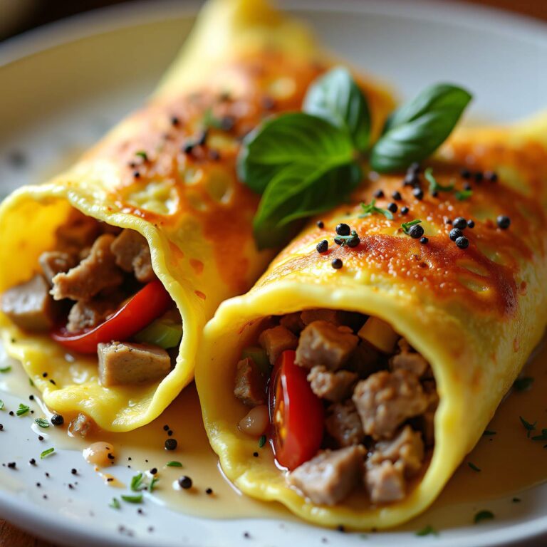 Omeletten mit Fleischfüllung Rezept