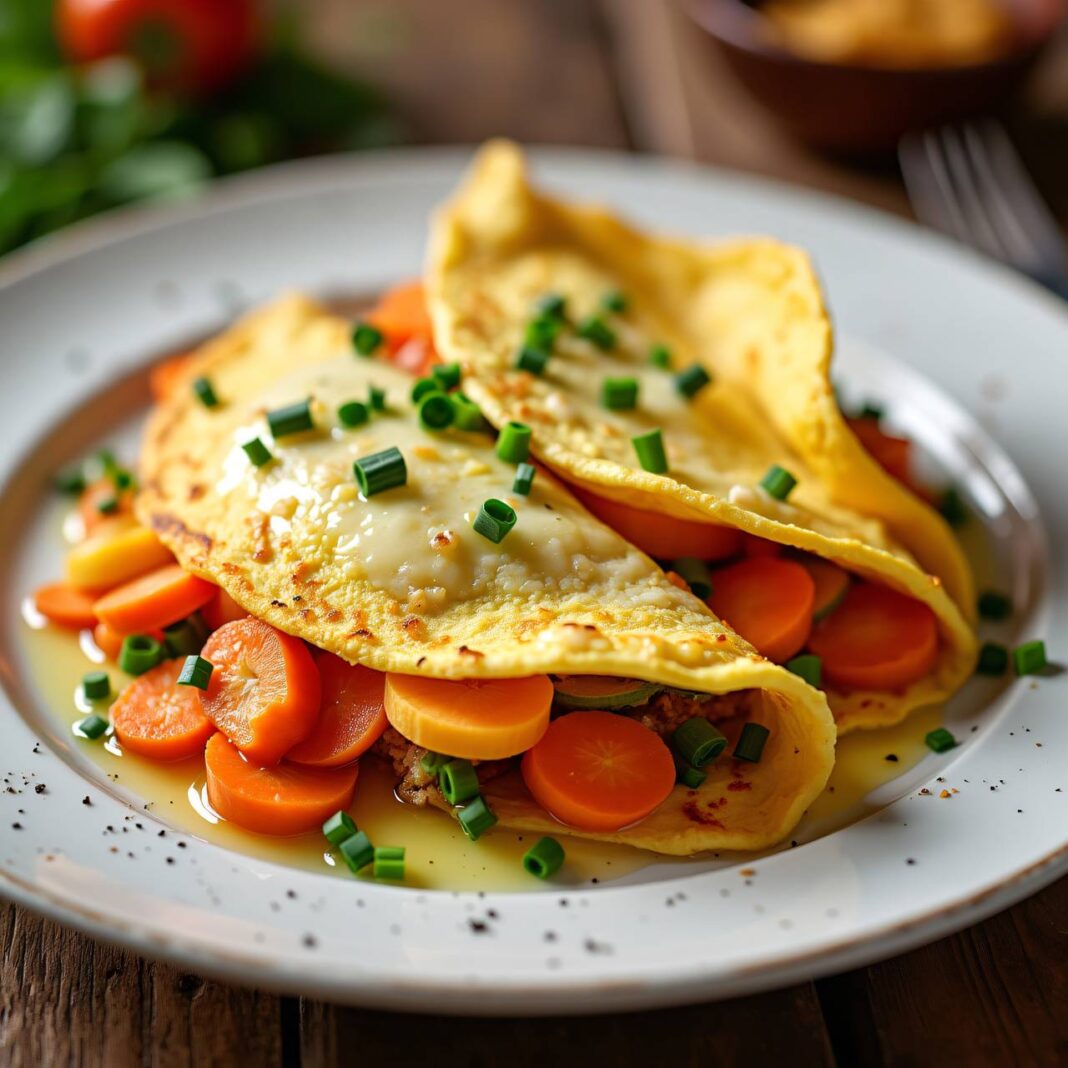 Omeletten mit Karotten-Wurst-Füllung Rezept Omeletten mit Karotten-Wurst-Füllung Rezept