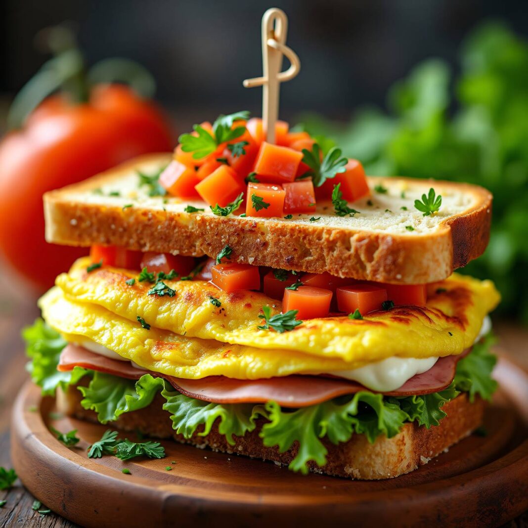 Omeletten-Sandwich Rezept Omeletten-Sandwich Rezept