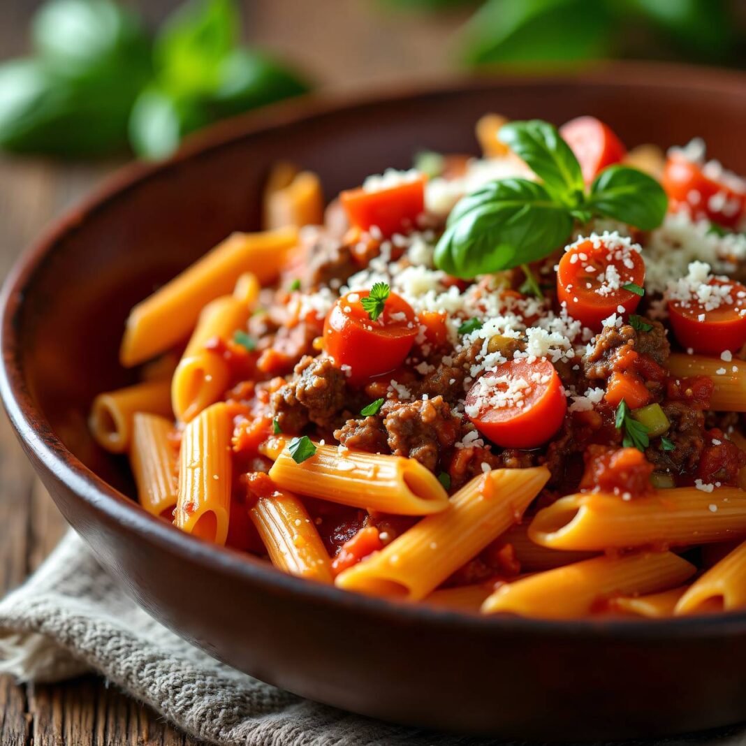 One-Pot-Pasta Bolognese Rezept One-Pot-Pasta Bolognese Rezept