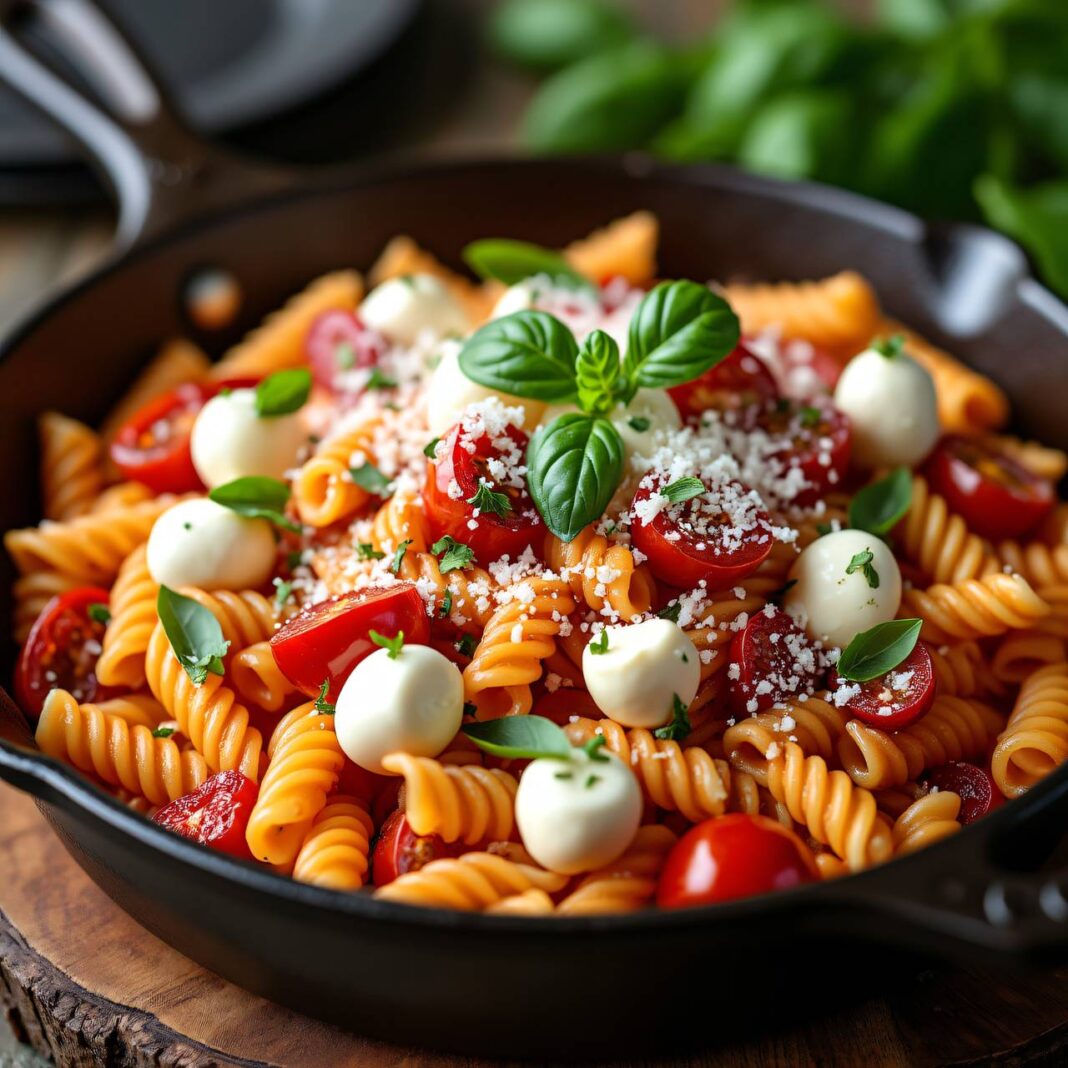 One-Pot-Pasta Caprese Rezept One-Pot-Pasta Caprese Rezept