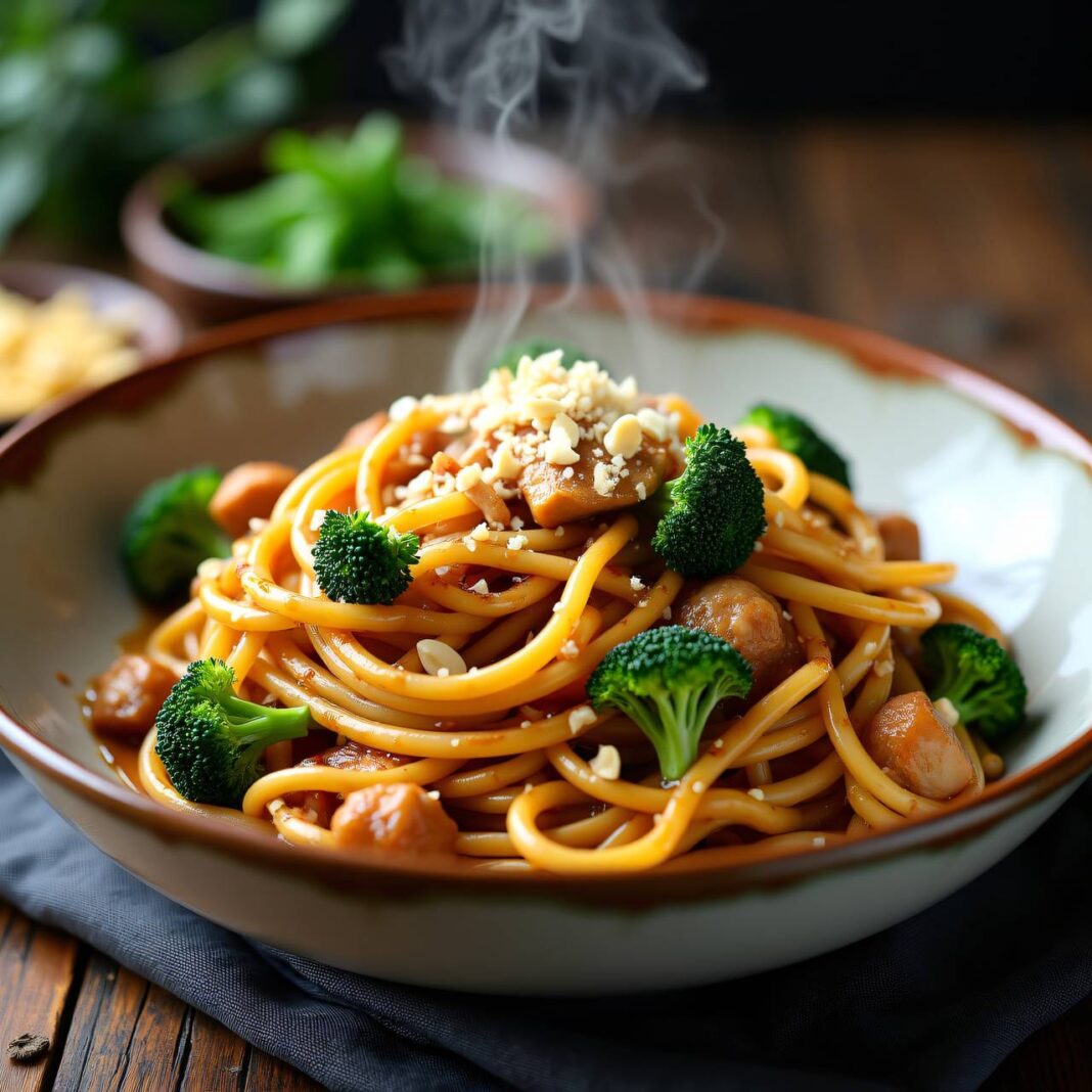 One-Pot-Pasta mit asiatischen Aromen Rezept One-Pot-Pasta mit asiatischen Aromen Rezept