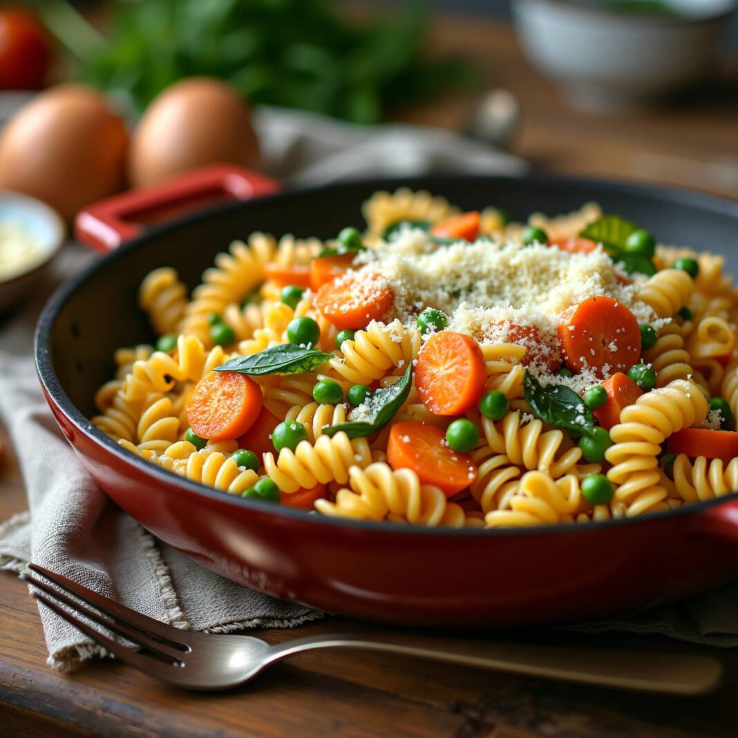 One-Pot-Pasta mit Gemüse Rezept One-Pot-Pasta mit Gemüse Rezept