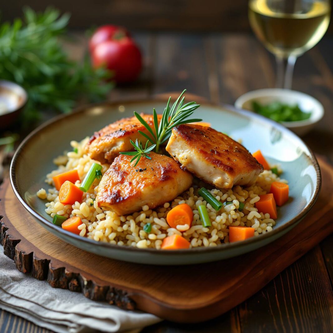 One-Pot-Reis mit Huhn Rezept One-Pot-Reis mit Huhn Rezept