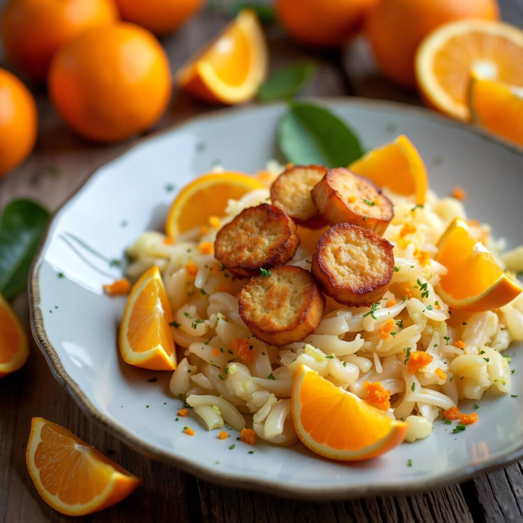 Orangen-Obers-Sauerkraut mit Würstchen Rezept Orangen-Obers-Sauerkraut mit Würstchen Rezept