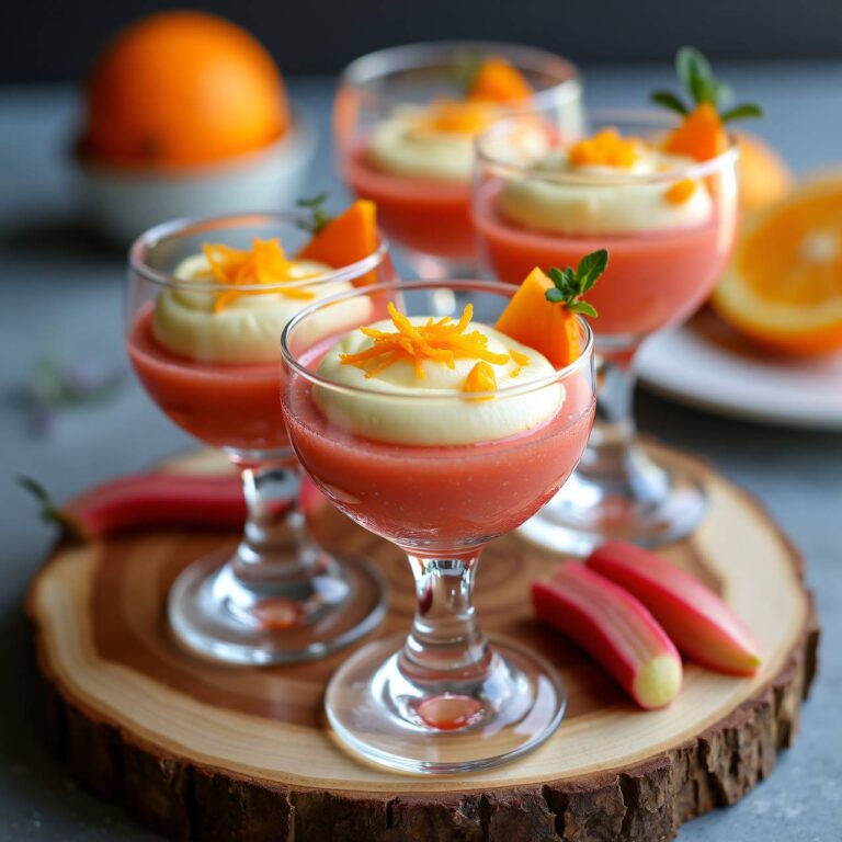 Orangen-Zabaione auf Rhabarber Rezept