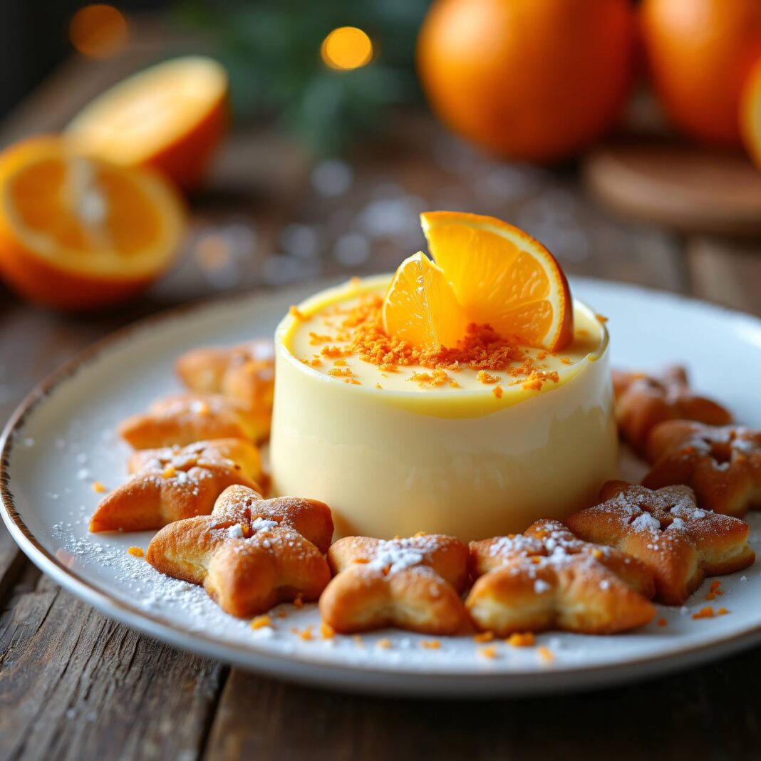 Orangen-Zimt-Parfait mit Maronen-Pralinen Rezept Orangen-Zimt-Parfait mit Maronen-Pralinen Rezept