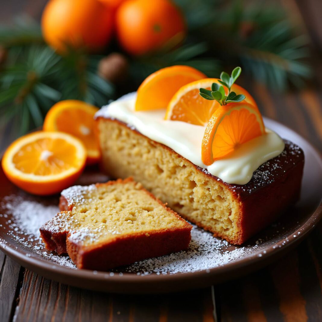 Orangenlebkuchen mit Mascarpone-Aufstrich Rezept Orangenlebkuchen mit Mascarpone-Aufstrich Rezept