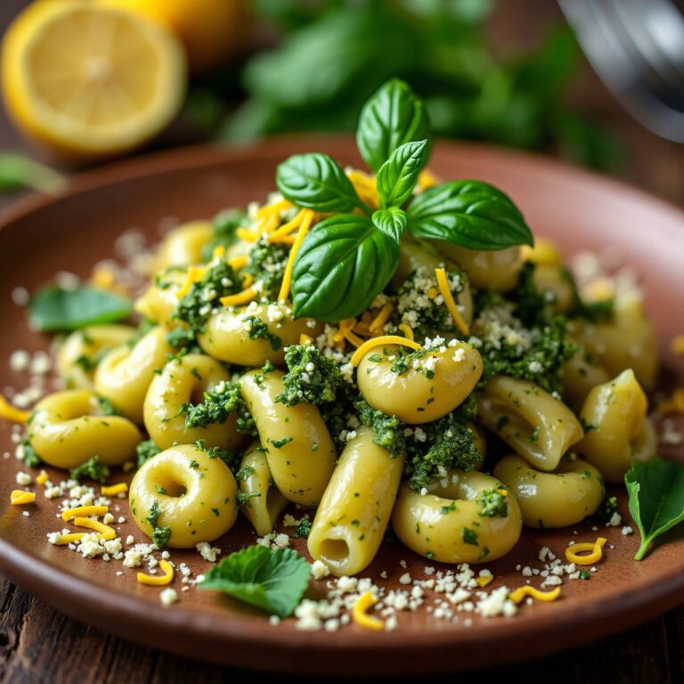 Orecchiette mit Portulak und Kräuter-Pesto Rezept