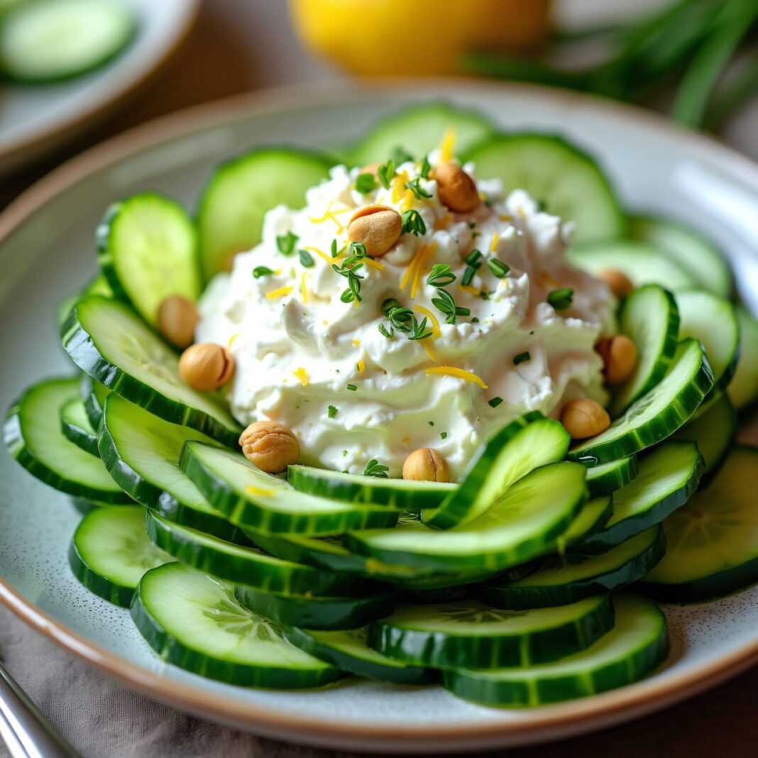 Oster-Frischkäse im Gurkennest Rezept Oster-Frischkäse im Gurkennest Rezept