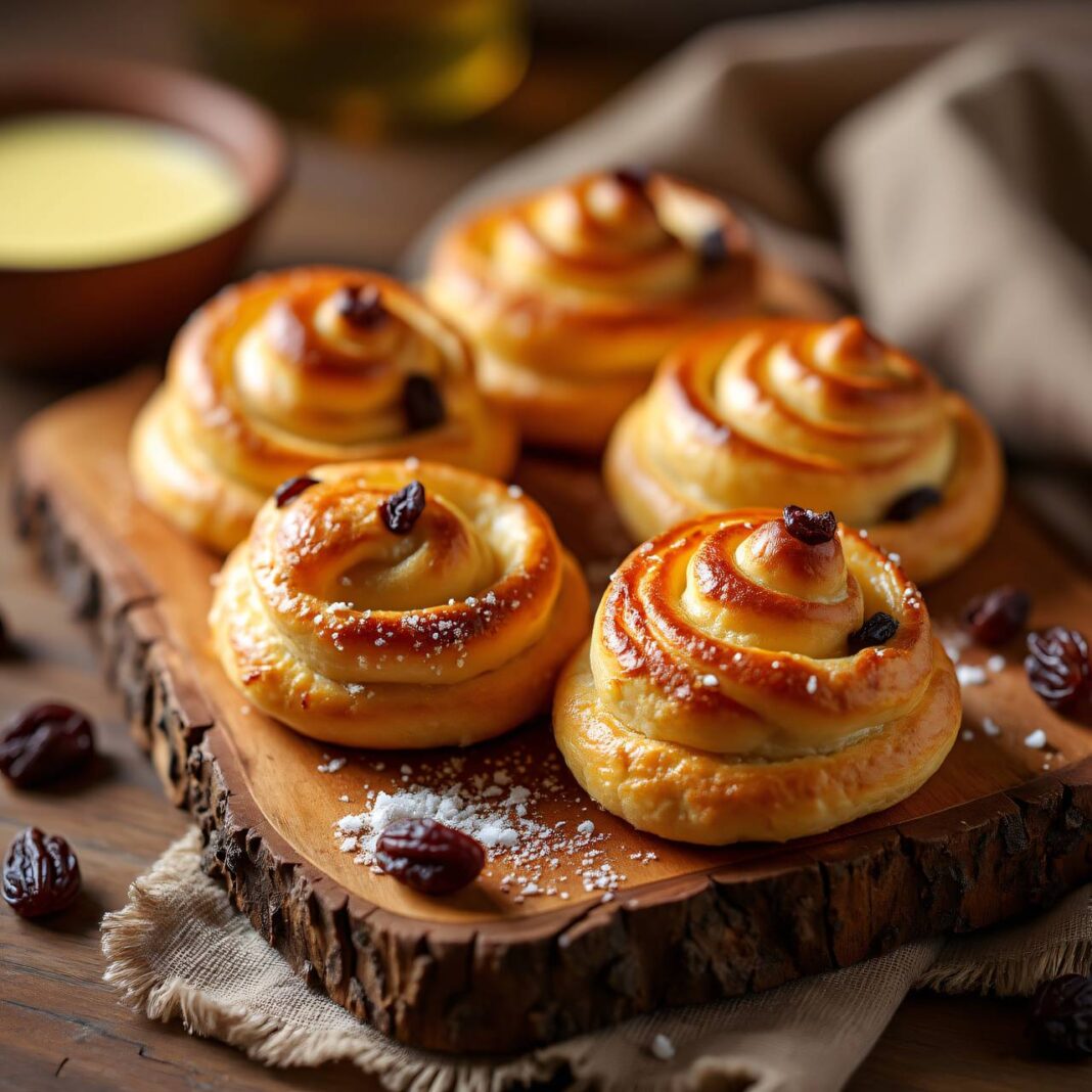 Pains aux raisins (Rosinenschnecken) Rezept Pains aux raisins (Rosinenschnecken) Rezept