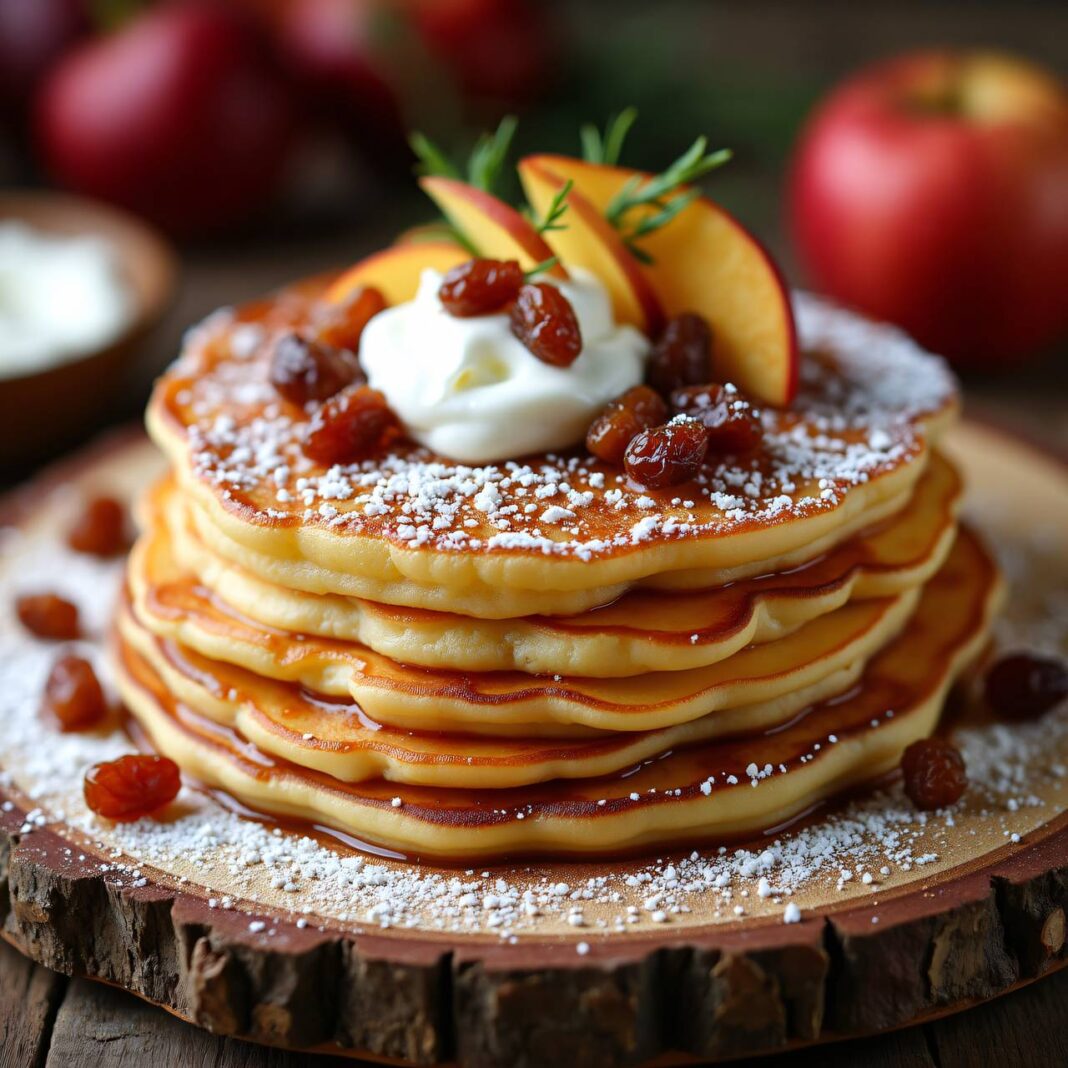 Pancake-Kuchen mit Apfel-Nuss-Topping Rezept Pancake-Kuchen mit Apfel-Nuss-Topping Rezept