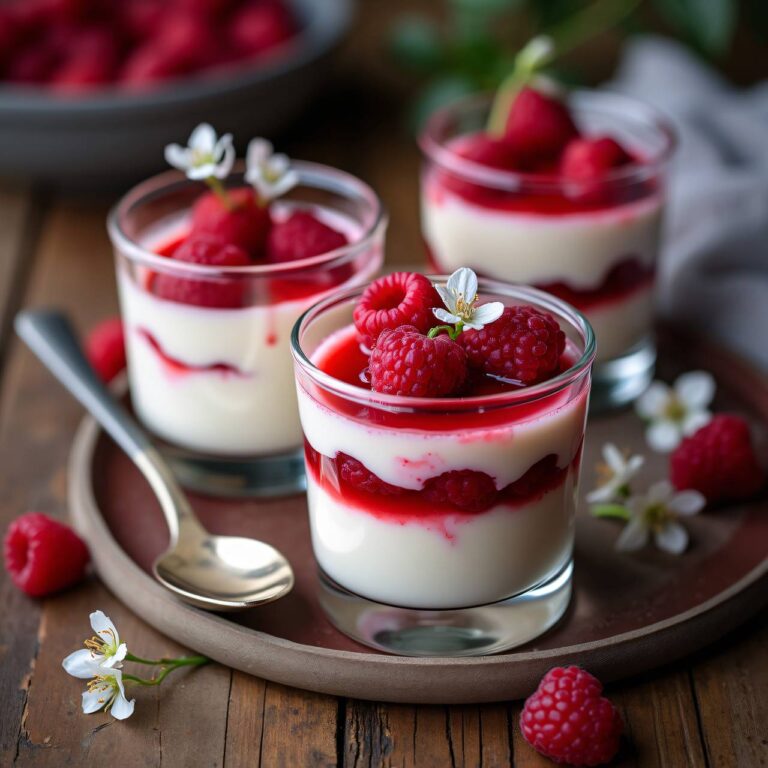 Panna cotta mit Himbeeren (mit Agar Agar) Rezept