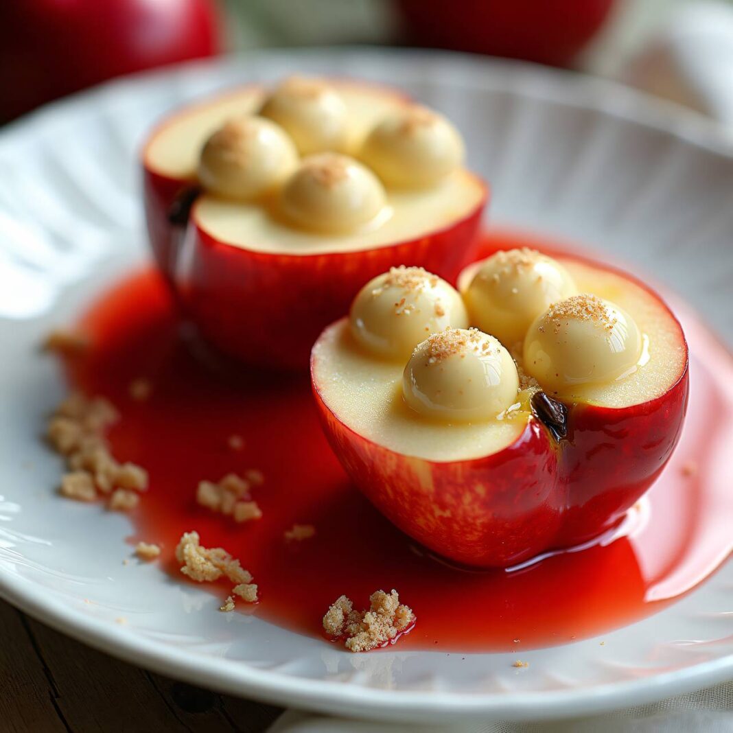 Paprika-Äpfel mit Käseperlen Rezept Paprika-Äpfel mit Käseperlen Rezept
