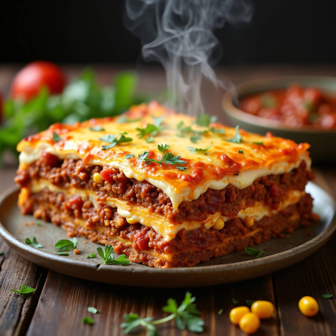 Paprika con Carne Lasagne Rezept Paprika con Carne Lasagne Rezept