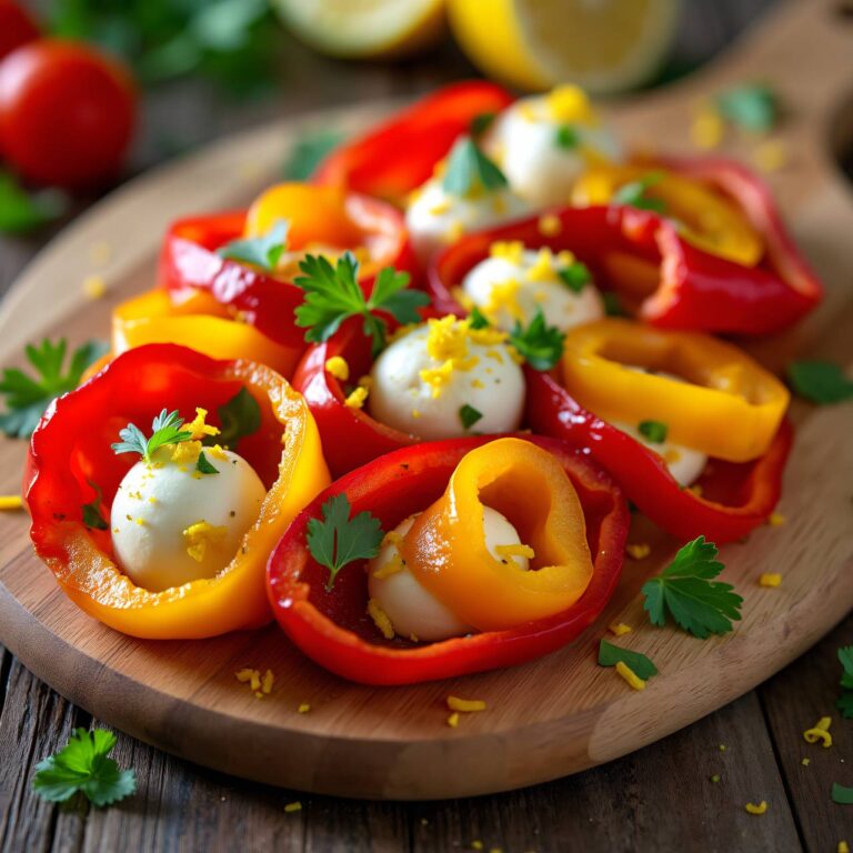Paprika mit Mozzarellafüllung Rezept