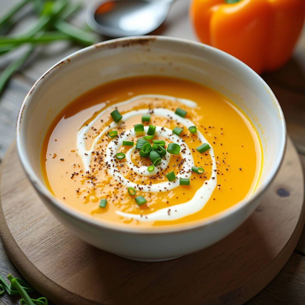 Paprika-Pfirsich-Suppe Rezept Paprika-Pfirsich-Suppe Rezept