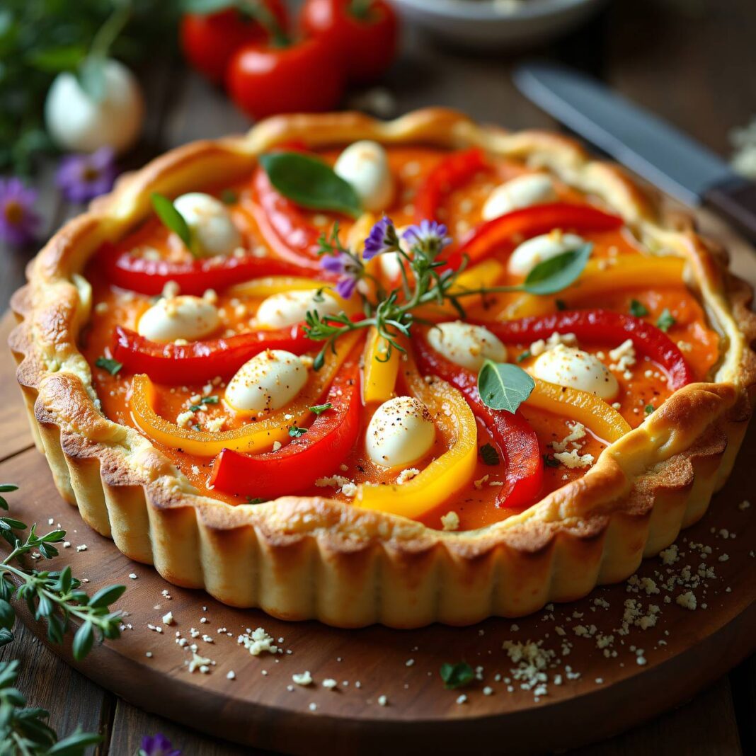 Paprika-Tarte Rezept Paprika-Tarte Rezept