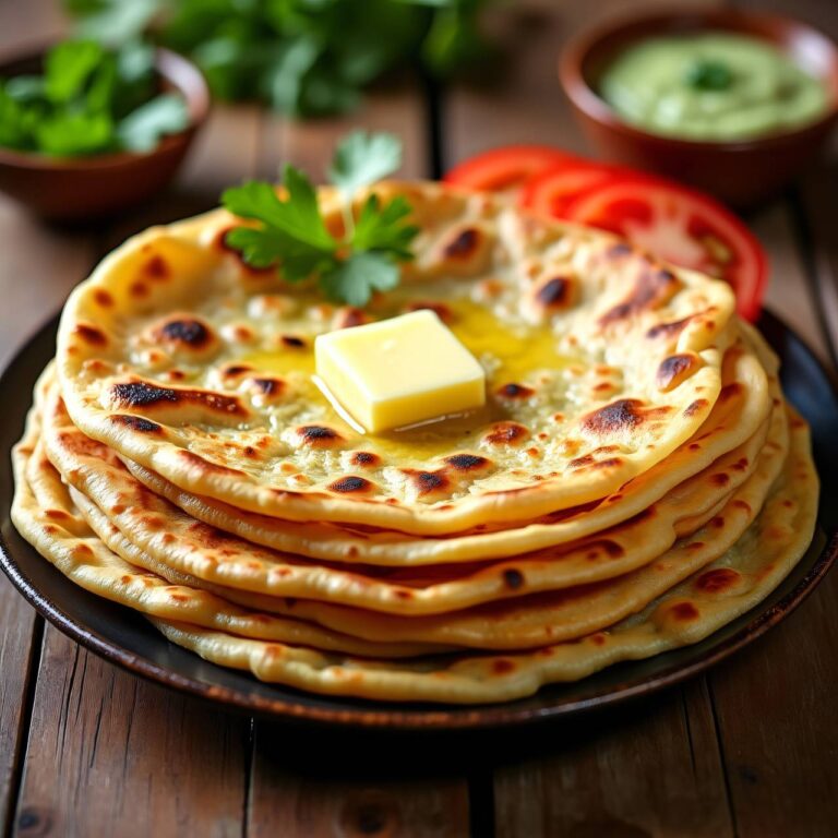 Paratha (Butter-Fladenbrot) Rezept