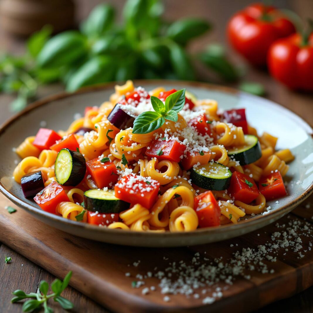 Pasta mit Gemüse-Ratatouille Rezept Pasta mit Gemüse-Ratatouille Rezept