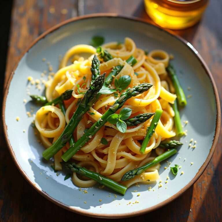 Pasta mit Kohlrabi und Spargel Rezept