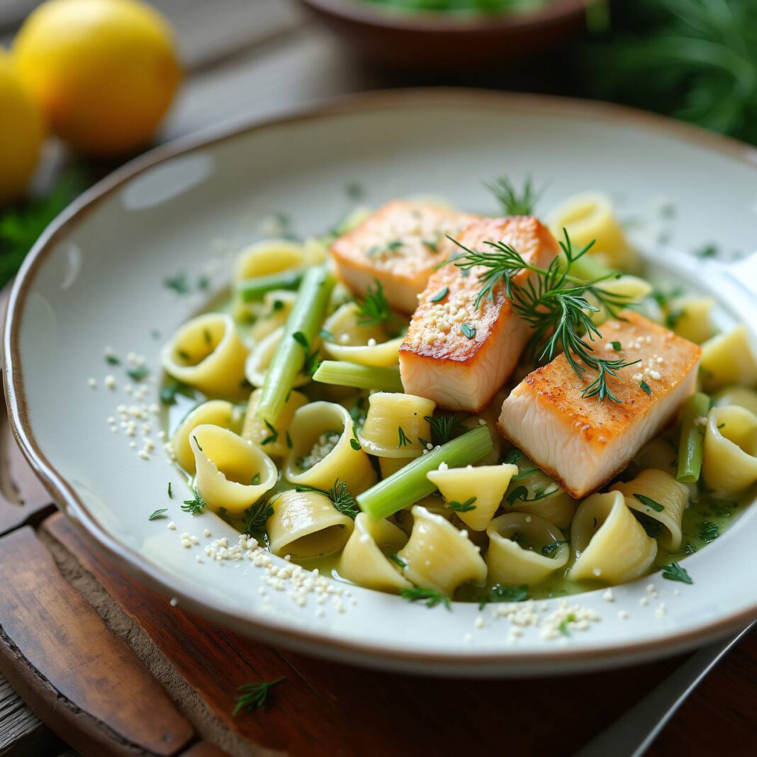 Pasta mit Lauch und Fisch Rezept Pasta mit Lauch und Fisch Rezept