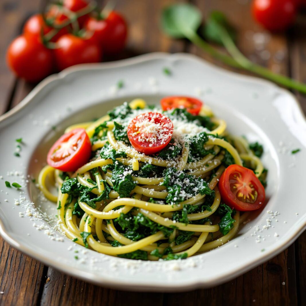 Pasta mit Spinat Rezept Pasta mit Spinat Rezept