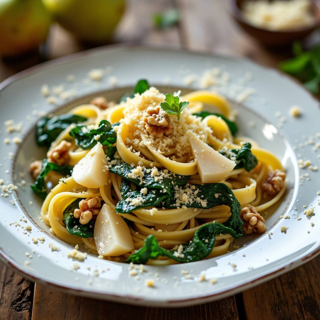 Pasta mit Walnuss-Birnen-Sauce Rezept Pasta mit Walnuss-Birnen-Sauce Rezept