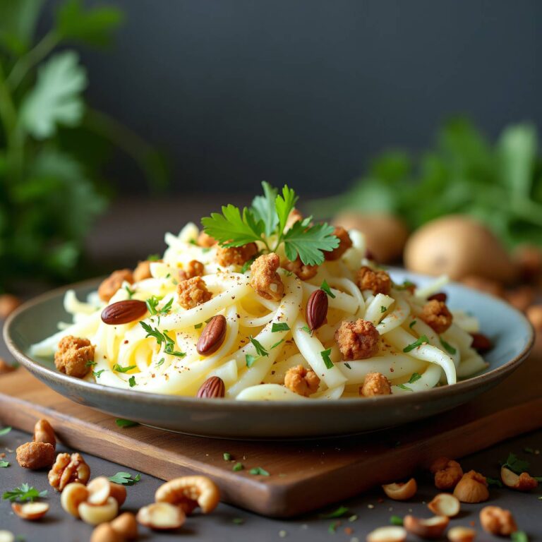 Pastinakensalat mit Gewürznüssen Rezept