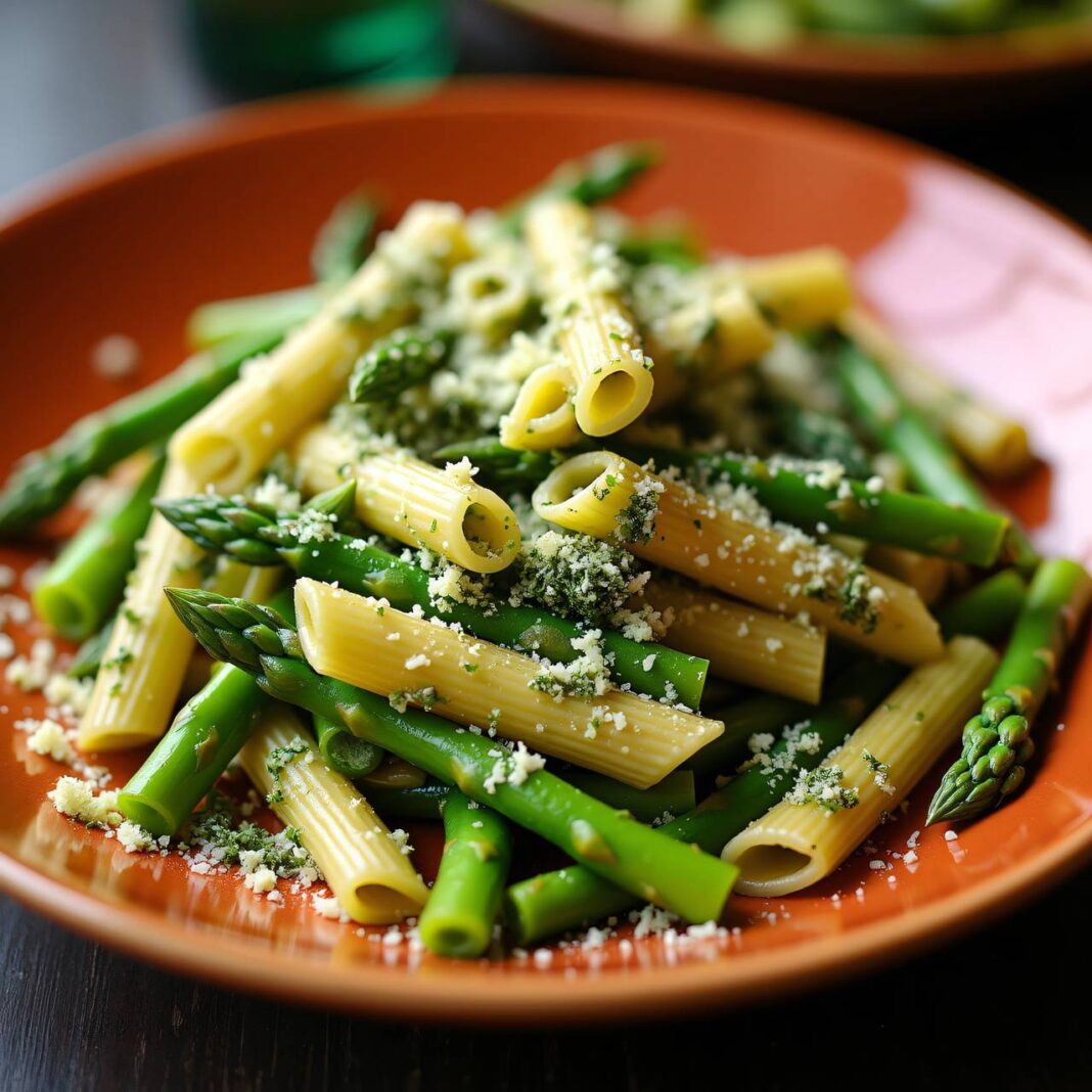 Penne an Estragonpesto mit Grünspargeln Rezept Penne an Estragonpesto mit Grünspargeln Rezept