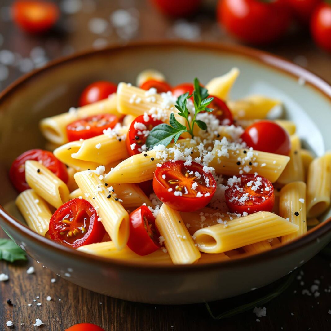 Penne mit getrockneten Tomaten Rezept Penne mit getrockneten Tomaten Rezept
