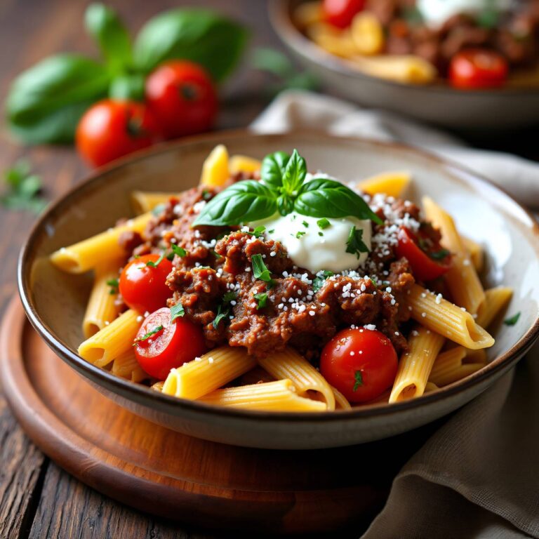 Penne mit Hackfleischsauce Rezept