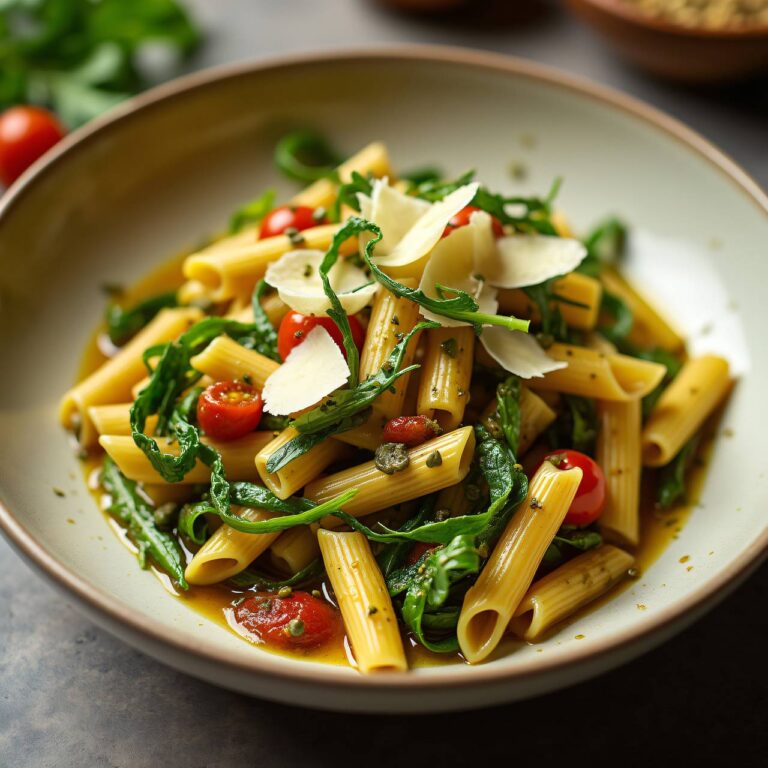 Penne mit Salat Rezept