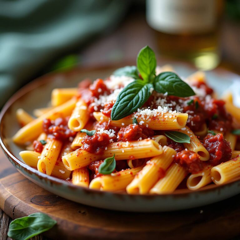 Penne mit Speck-Salbei-Sauce Rezept