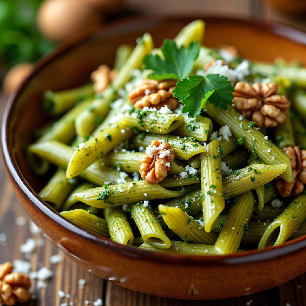 Penne mit Walnusspesto Rezept Penne mit Walnusspesto Rezept