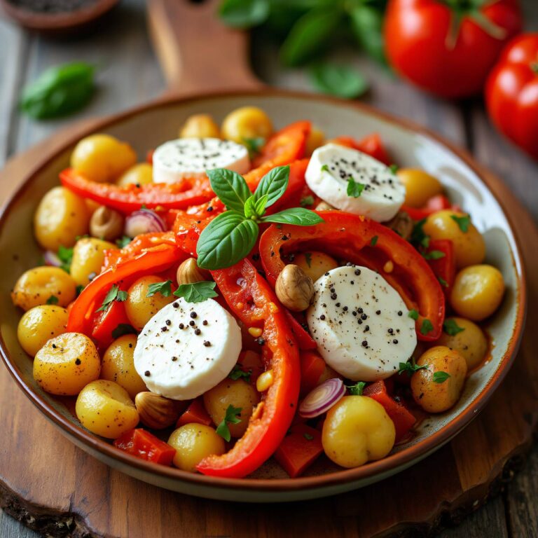 Peperonata mit Kartoffeln aus dem Ofen Rezept