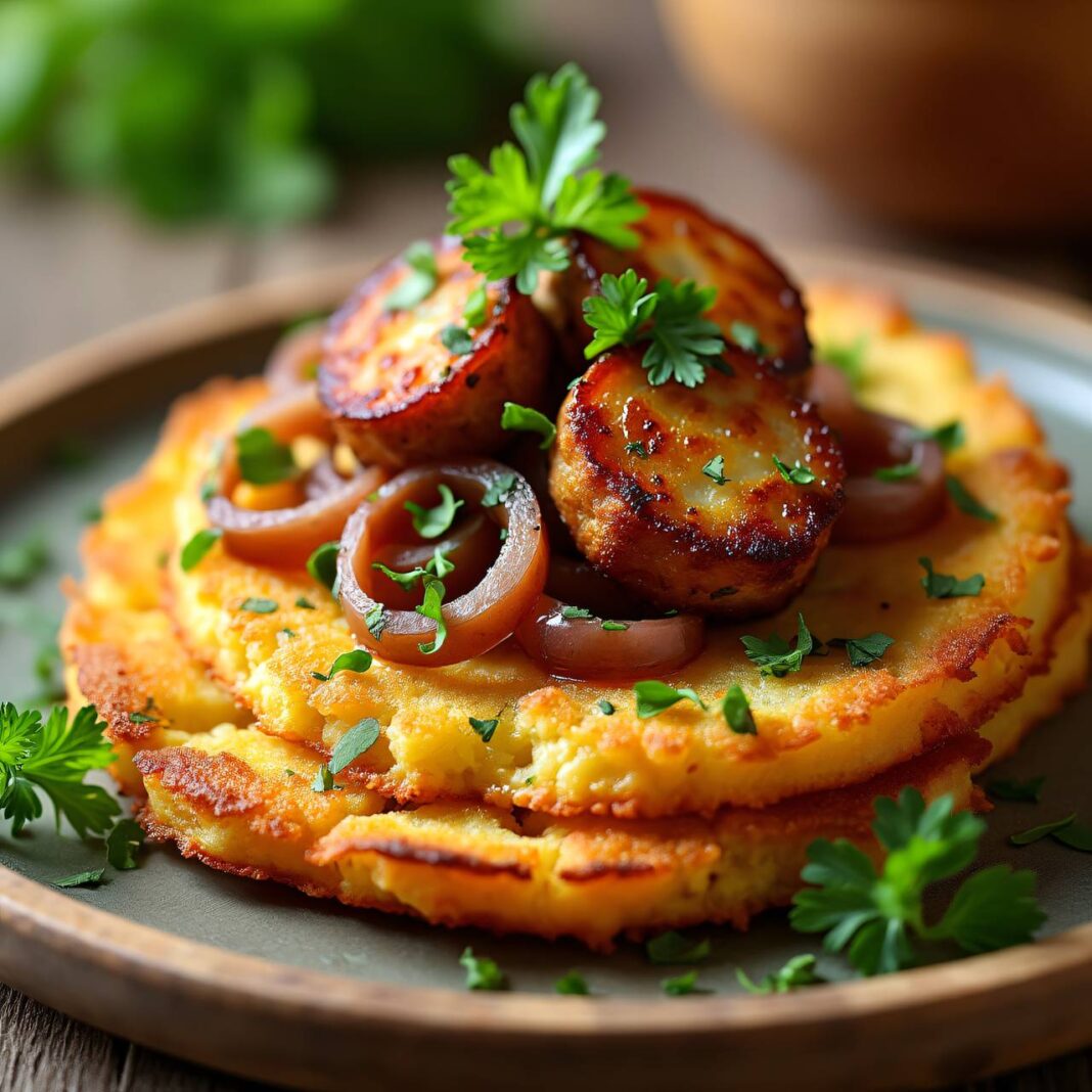 Petersilien-Rösti mit Leberstücken Rezept Petersilien-Rösti mit Leberstücken Rezept