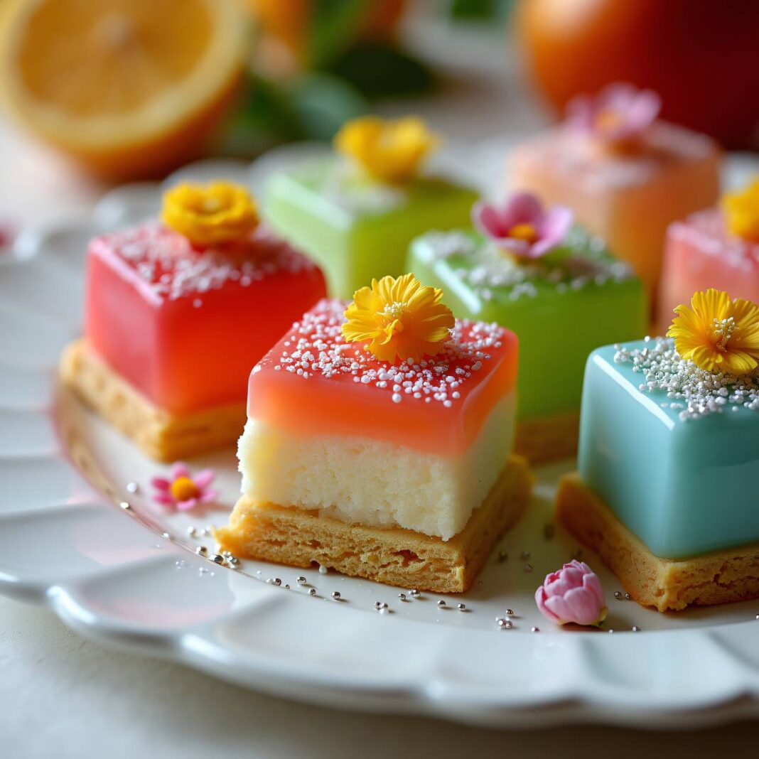 Petit Fours mit Quittengelee Rezept Petit Fours mit Quittengelee Rezept