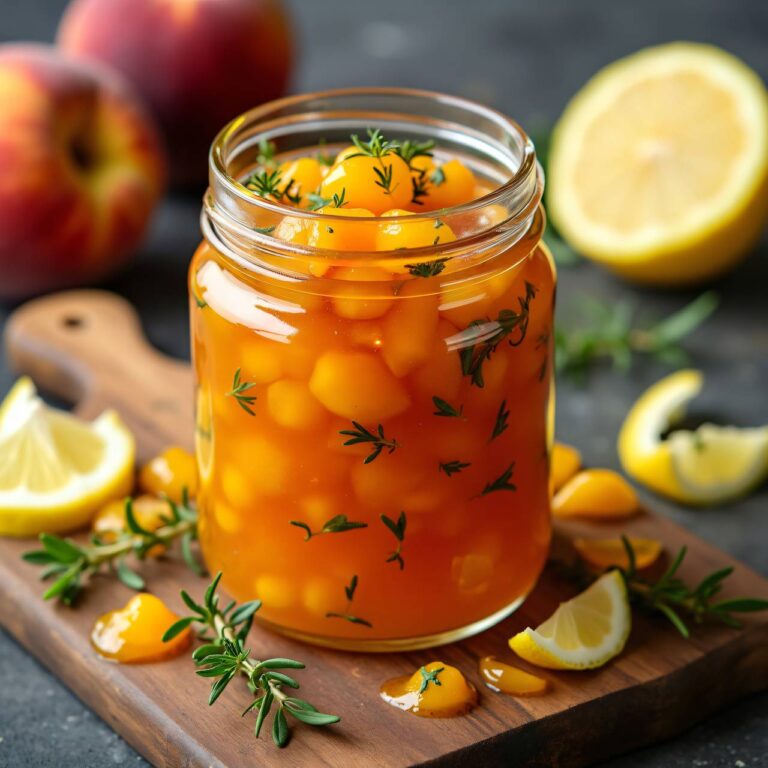 Pfirsich-Konfitüre mit Zitronen-Thymian Rezept