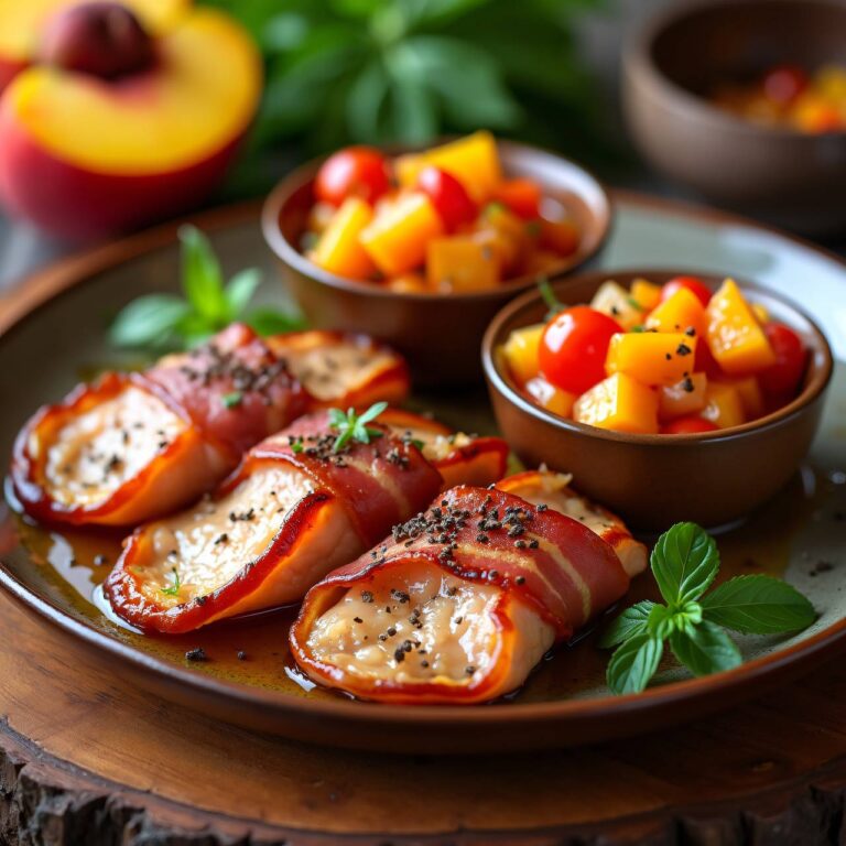 Pfirsich-Relish zu Medaillons Rezept