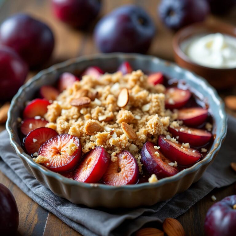 Pflaumen mit Streuseln Rezept