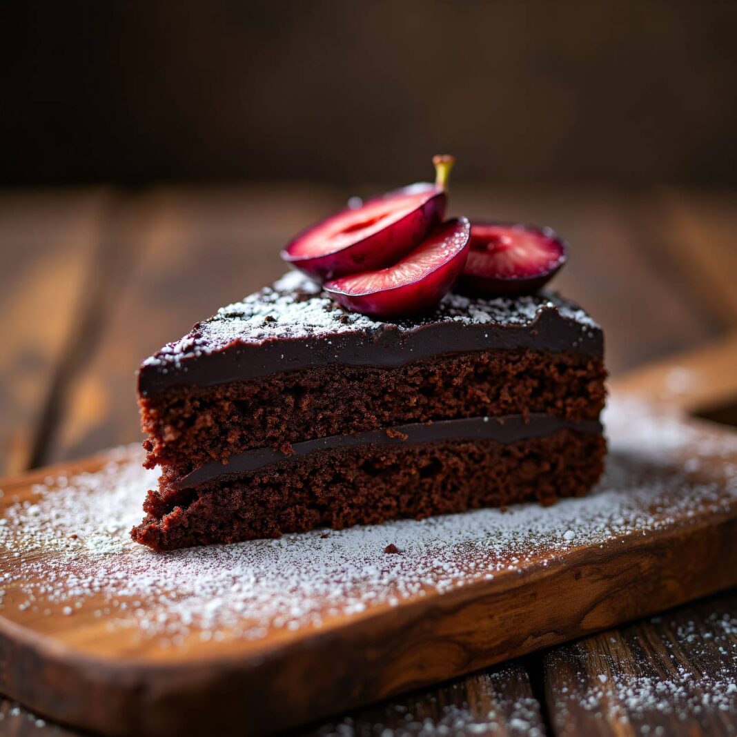 Pflaumenkuchen mit Schokolade Rezept Pflaumenkuchen mit Schokolade Rezept