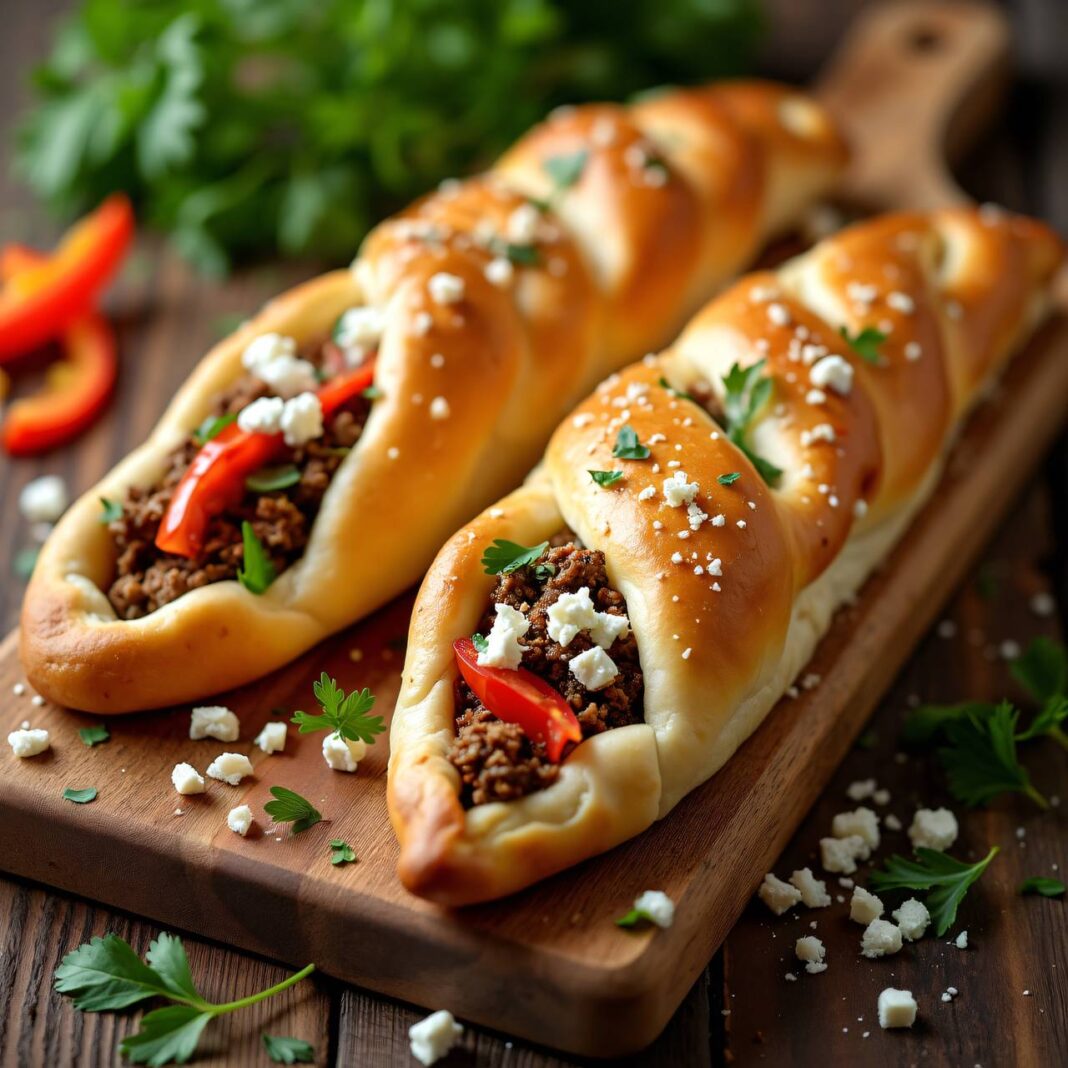 Pide mit Hackfleisch Rezept Pide mit Hackfleisch Rezept