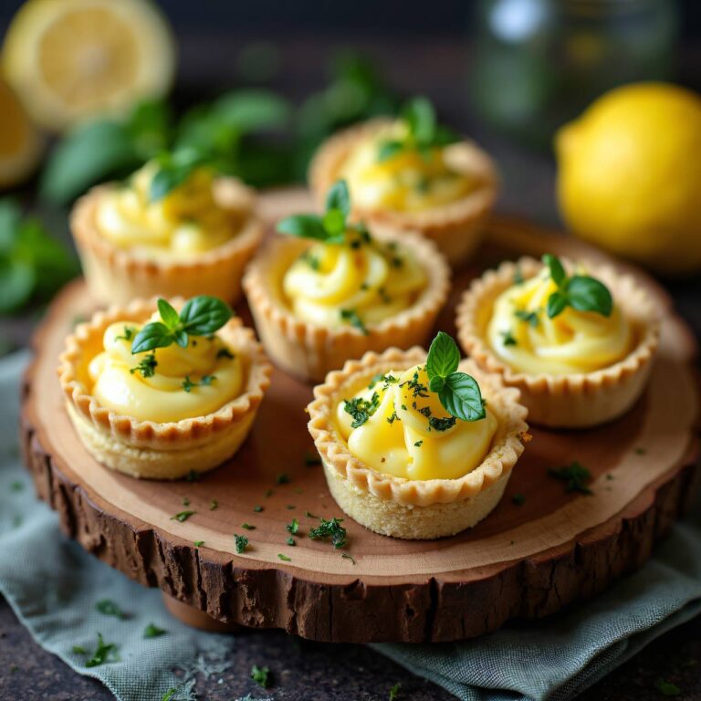 Pikante Zitronenmelisse-Törtchen Rezept