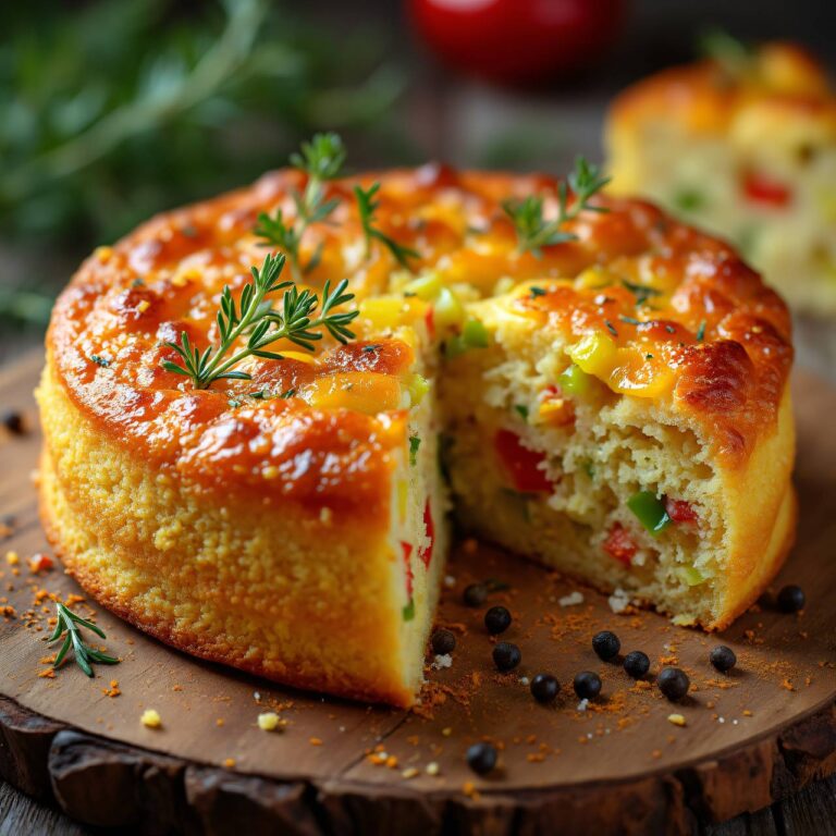 Pikanter Griesskuchen mit Gemüse Rezept