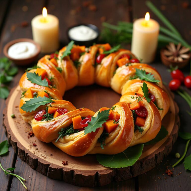Pikanter Kranz für die Adventszeit Rezept